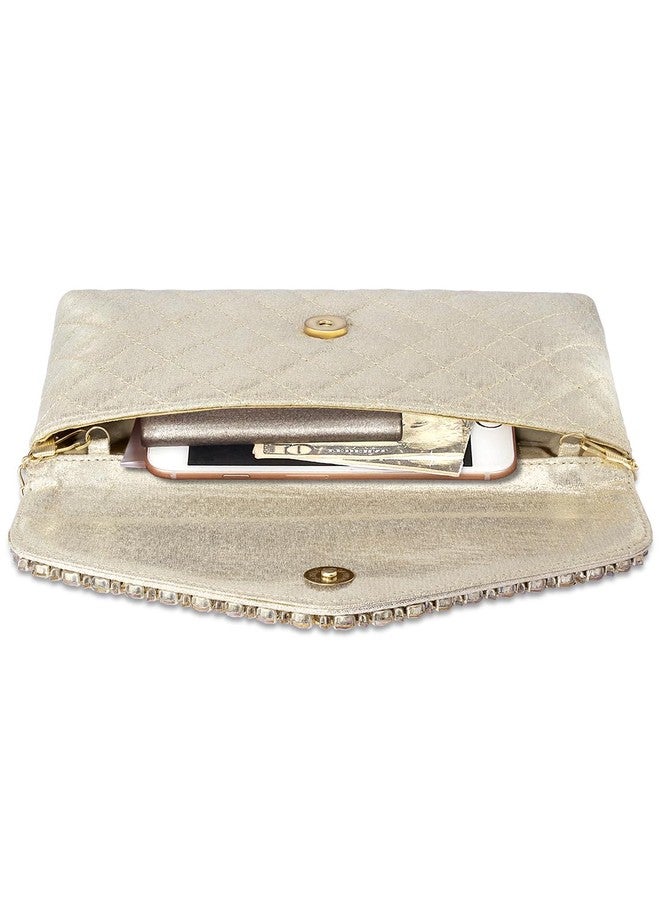 Peora Champane Clutch Purses for Women Handmade Evening Handbag Stylish Bridal Fashion Clutch Bag for Girls (C128LCT) - Image 5